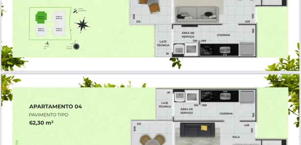 Apartamento com 2 Quartos à venda, 63m² no Doutor Gilberto Machado, Cachoeiro de Itapemirim