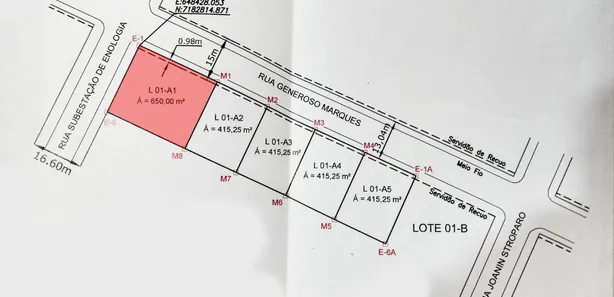 Terreno / Lote / Condomínio à venda, 650m² no Centro, Campo Largo