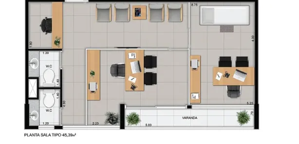 Conjunto Comercial / Sala com 1 Quarto à venda, 45m² no Atibaia Jardim, Atibaia