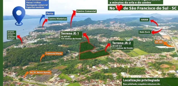 Terreno / Lote / Condomínio à venda, 900m² no Rocio Grande, São Francisco do Sul