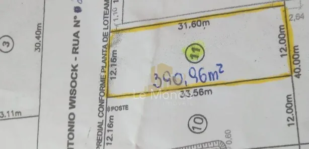 Terreno / Lote / Condomínio à venda, 391m² no Jardim Santa Isabel, Contenda