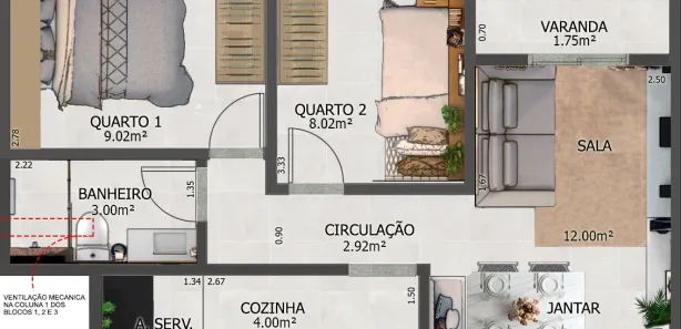Apartamento com 2 Quartos à venda, 46m² no Santo Expedito, Itaboraí
