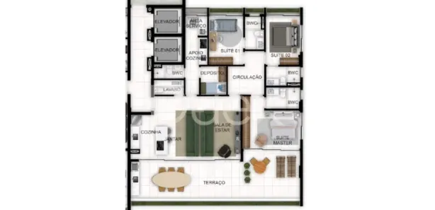 Apartamento com 3 Quartos à venda, 156m² no Paiva, Cabo de Santo Agostinho