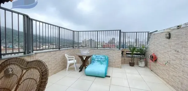 Cobertura com 3 Quartos para alugar, 130m² no Enseada, Guarujá