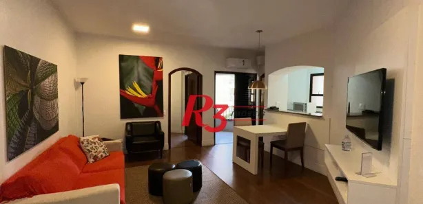 Flat com 1 Quarto para alugar, 48m² no Gonzaga, Santos