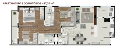 Apartamento com 3 Quartos à venda, 88m² no Centro, Poços de Caldas - Foto 35