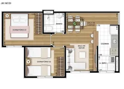 Apartamento com 2 Quartos à venda, 43m² no Residencial Anauá, Hortolândia - Foto 1