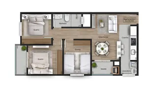 Apartamento com 3 Quartos à venda, 65m² no Weissopolis, Pinhais - Foto 10