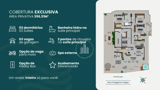 Cobertura com 3 Quartos à venda, 357m² no Barreiros, São José - Foto 11