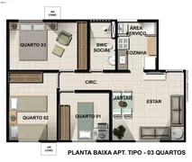 Apartamento com 3 Quartos à venda, 50m² no Bela Vista, Vitória de Santo Antão - Foto 29