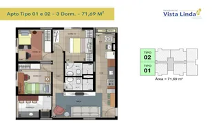 Apartamento com 2 Quartos à venda, 47m² no Praia Vista Linda, Bertioga - Foto 2