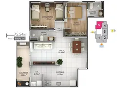 Apartamento com 2 Quartos à venda, 76m² no Boqueirão, Praia Grande - Foto 4