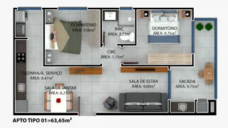 Apartamento com 2 Quartos à venda, 60m² no Tapajos, Indaial - Foto 7