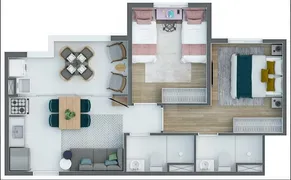 Apartamento com 2 Quartos à venda, 44m² no Jaguaribe, Osasco - Foto 2