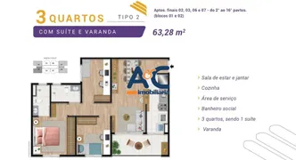 Apartamento com 3 Quartos à venda, 63m² no Jardim Guanabara, Belo Horizonte - Foto 2