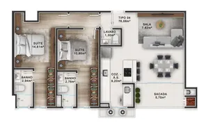 Apartamento com 2 Quartos à venda, 78m² no Perequê, Porto Belo - Foto 5