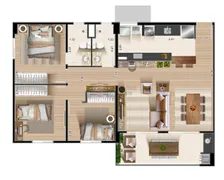 Apartamento com 3 Quartos à venda, 91m² no Vila Pantaleão, Caçapava - Foto 3