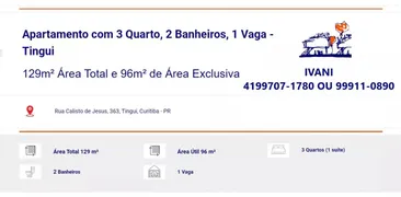 Apartamento com 3 Quartos à venda, 95m² no Tingui, Curitiba - Foto 2