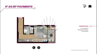 Flat com 1 Quarto à venda, 28m² no Centro, Curitiba - Foto 18