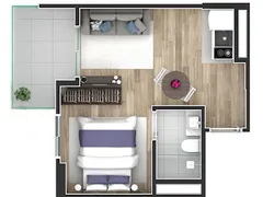 Apartamento com 1 Quarto à venda, 34m² no Centro, Curitiba - Foto 27