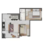 Apartamento com 2 Quartos à venda, 41m² no Ayrosa, Osasco - Foto 4