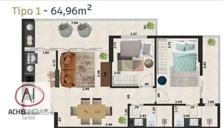 Apartamento com 2 Quartos à venda, 65m² no Marapé, Santos - Foto 3