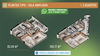Apartamento com 3 Quartos à venda, 92m² no Poço, Recife - Foto 30