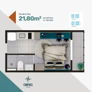 Apartamento com 1 Quarto à venda, 21m² no Centro, Curitiba - Foto 3