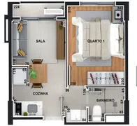 Apartamento com 1 Quarto para alugar, 25m² no Centro, Curitiba - Foto 17
