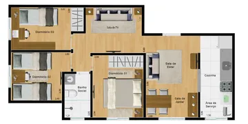 Apartamento com 2 Quartos à venda, 42m² no Jardim Bom Recanto, Mauá - Foto 2