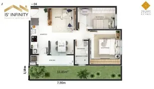 Apartamento com 2 Quartos à venda, 47m² no Cidade Jardim, São José dos Pinhais - Foto 5