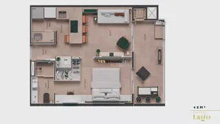 Apartamento com 1 Quarto à venda, 48m² no Campina do Siqueira, Curitiba - Foto 4