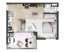 Flat com 1 Quarto para alugar, 40m² no Brooklin, São Paulo - Foto 30