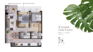 Apartamento com 2 Quartos à venda, 72m² no Cacupé, Florianópolis - Foto 2