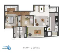 Apartamento com 2 Quartos à venda, 95m² no Alphaville Conde II, Barueri - Foto 1