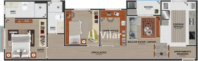 Apartamento com 3 Quartos à venda, 76m² no Centro, Pinhais - Foto 20