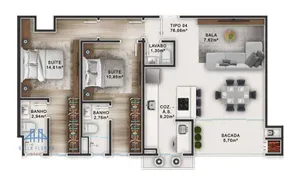 Apartamento com 2 Quartos à venda, 76m² no Porto Belo, Porto Belo - Foto 1