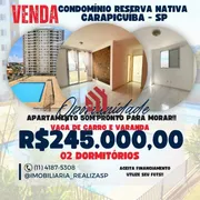 Apartamento com 2 Quartos à venda, 50m² no Vila Mercês, Carapicuíba - Foto 1