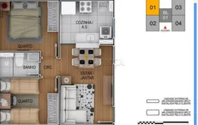Apartamento com 2 Quartos para alugar, 39m² no Vila Nova Aliança , Jacareí - Foto 8