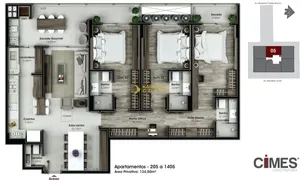 Apartamento com 3 Quartos à venda, 135m² no Campinas, São José - Foto 6