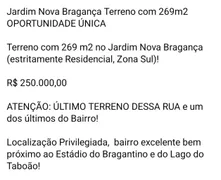 Terreno / Lote / Condomínio com 1 Quarto à venda, 269m² no Jardim Nova Braganca, Bragança Paulista - Foto 7