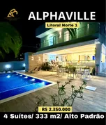 Casa de Condomínio com 4 Quartos à venda, 333m² no Alphaville Litoral Norte 1, Camaçari - Foto 1
