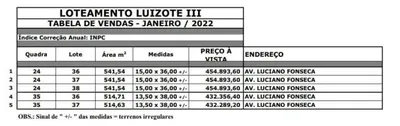 Terreno / Lote / Condomínio à venda, 542m² no Luizote de Freitas, Uberlândia - Foto 3