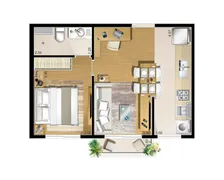 Apartamento com 1 Quarto à venda, 37m² no Granja Viana, Cotia - Foto 7