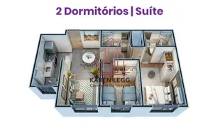 Apartamento com 2 Quartos para alugar, 48m² no Lindóia, Curitiba - Foto 32