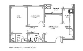 Apartamento com 2 Quartos à venda, 52m² no Novo Mundo, Curitiba - Foto 3