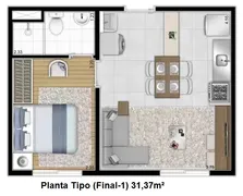 Apartamento com 1 Quarto à venda, 31m² no Varzea De Baixo, São Paulo - Foto 19