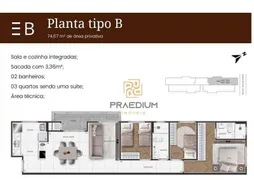 Apartamento com 3 Quartos à venda, 84m² no São Pedro, São José dos Pinhais - Foto 1
