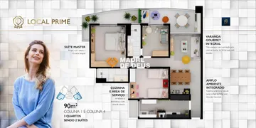 Apartamento com 3 Quartos à venda, 90m² no Pedras, Eusébio - Foto 9