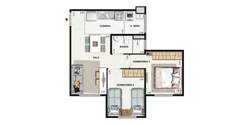Apartamento com 2 Quartos à venda, 43m² no São Clemente, Monte Mor - Foto 14